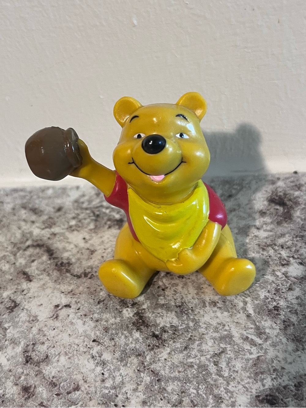 Vintage Disney Winnie The Pooh Honey Pot Small Plastic Figurine